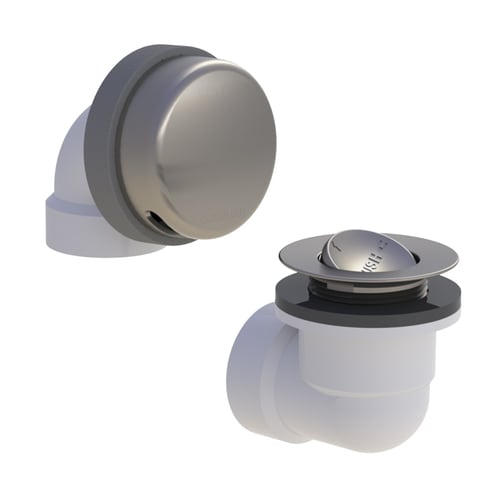 WATCO 1.5in Brushed Nickel Rotary Drain with PVC in the Bathtub Drains