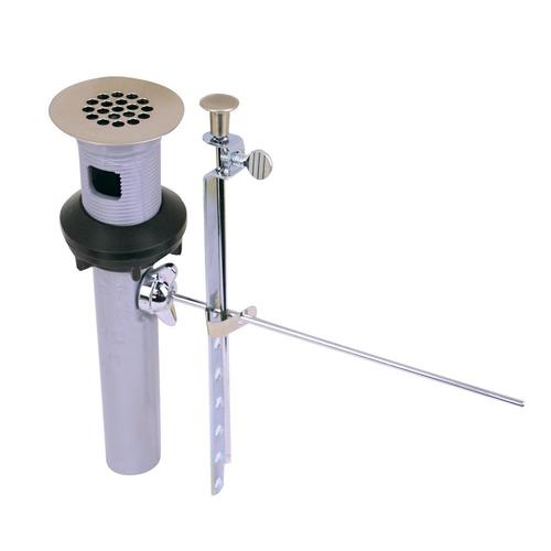 WATCO IdealLav Brushed Nickel Bathroom PullOut Drain Assembly in the Sink Drains & Stoppers