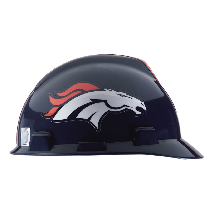 MSA Standard Size Denver Broncos NFL Hard Hat in the Hard Hats department  at