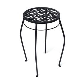 Patio Life 21-in Black Indoor/Outdoor Round Steel Plant Stand