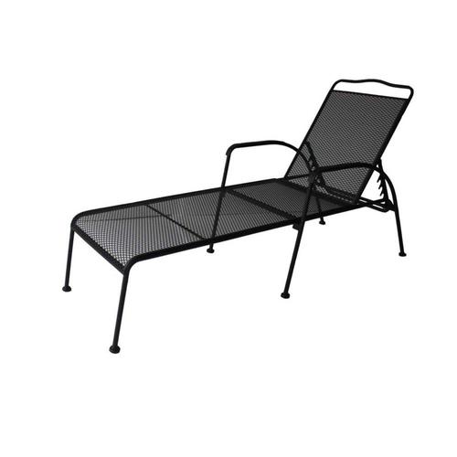Garden Treasures Davenport Steel Chaise Lounge Chair with Mesh Seat in