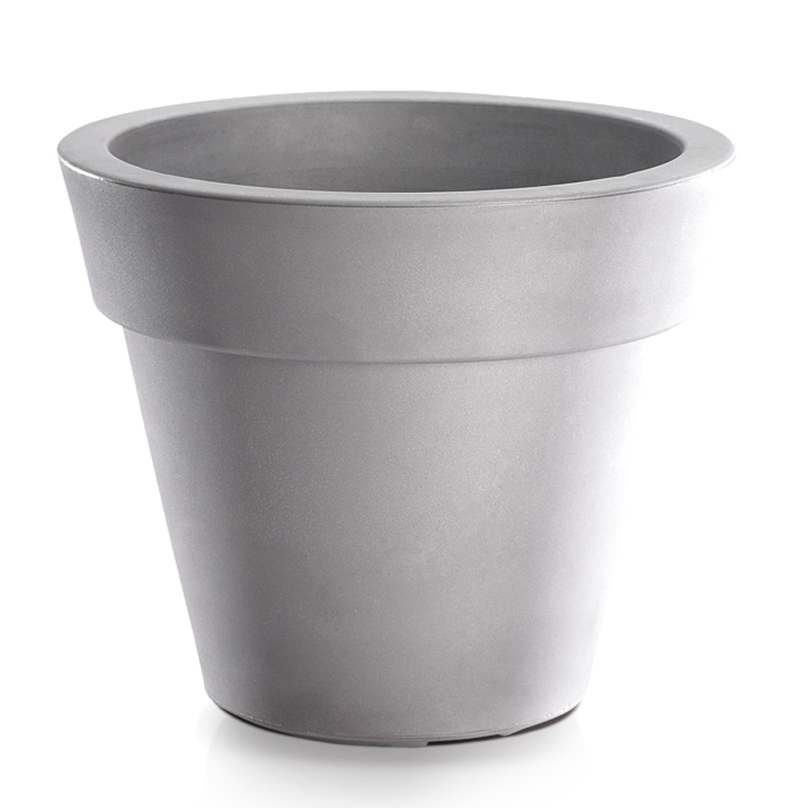 dotchi 21.1 in H x 24 in W x 24 in D Anthracite Indoor/Outdoor Planter
