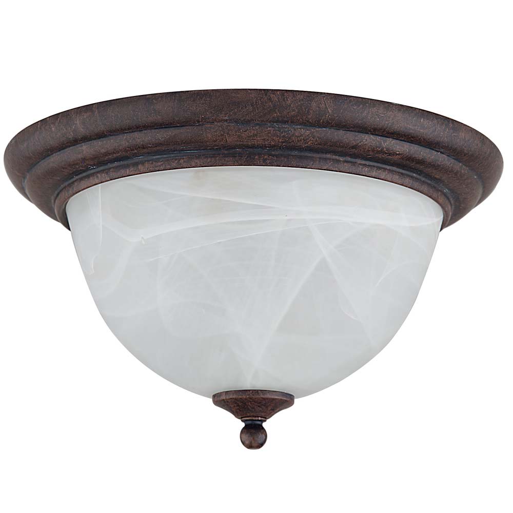 Portfolio 2 Light Rustic Brown Flushmount Fixture At Com
