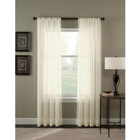 120"x51" Trinity Crinkle Voile Sheer Curtain Panel Off White - Curtainworks
