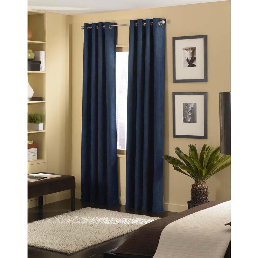CHF 108-in Navy Polyester Room Darkening Standard Lined Single Curtain