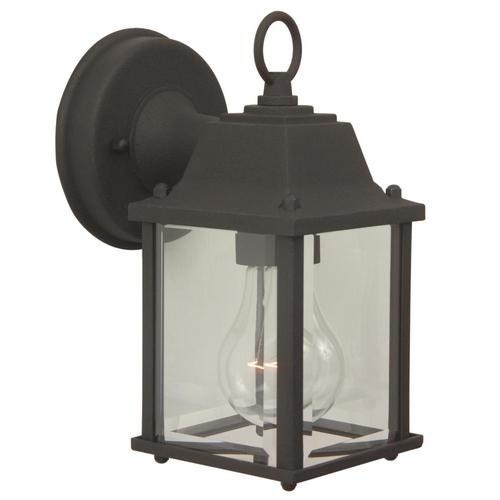 Craftmade Coach Lights 8.66-in H Textured Matte Black Medium Base (E-26 ...