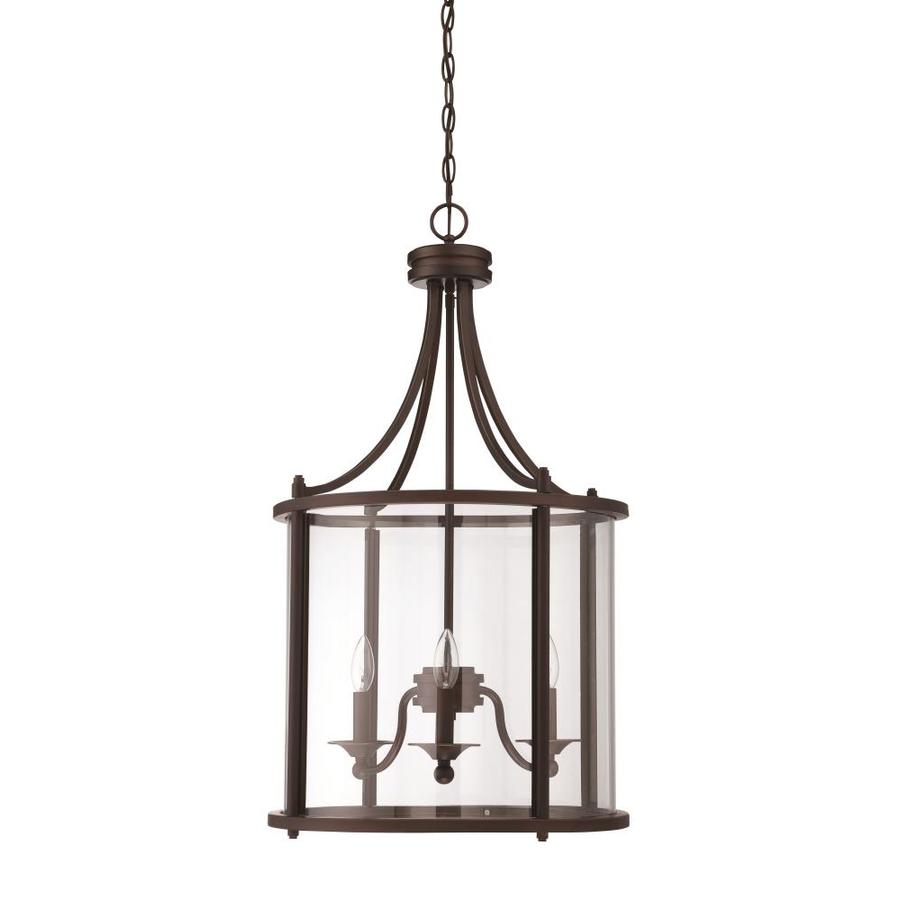 Craftmade Carlton Aged Bronze Pendant Light Traditional Clear Glass Cylinder Pendant Light