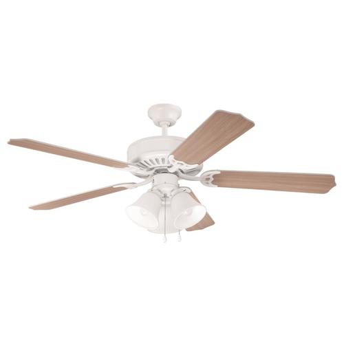 Craftmade Pro Builder 52 In White Indoor Ceiling Fan With Light Kit