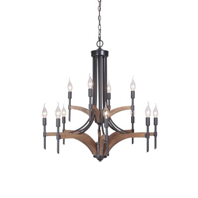 Craftmade Tahoe 12-Light Espresso/Whiskey Barrel Transitional Chandelier Craftmade Tahoe 12-Light Espresso/Whiskey Barrel Transitional Chandelier