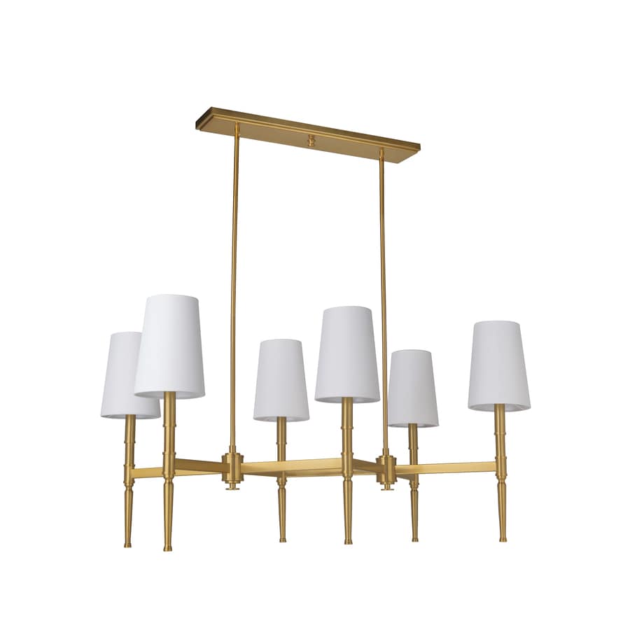 Craftmade Ella 6-Light Satin Brass Transitional Chandelier