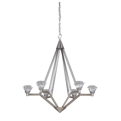 Craftmade Radiante 6-Light Brushed Nickel Transitional Chandelier Craftmade Radiante 6-Light Brushed Nickel Transitional Chandelier