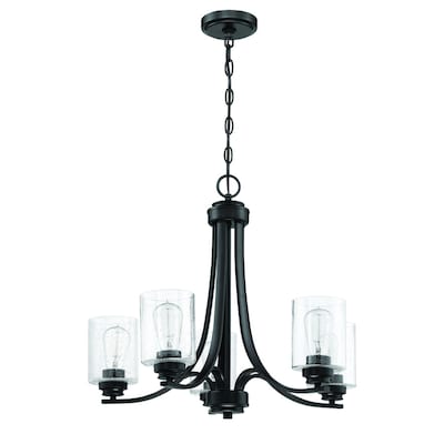Craftmade Bolden 5-Light Flat Black Transitional Chandelier Craftmade Bolden 5-Light Flat Black Transitional Chandelier