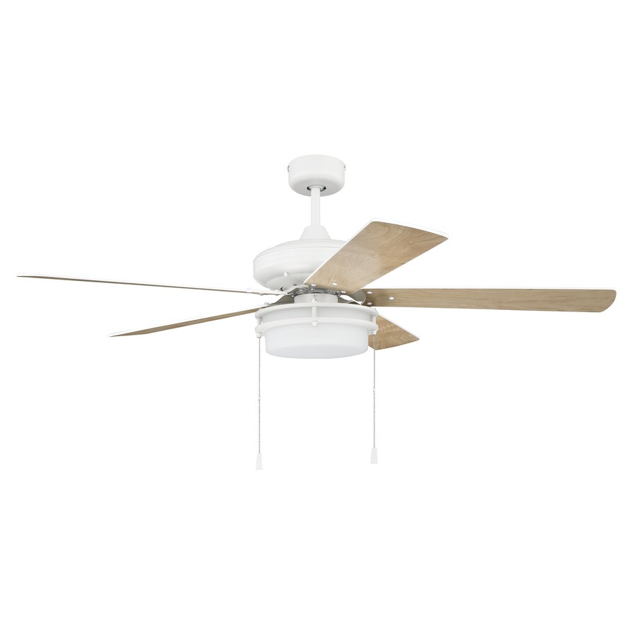 Craftmade Stonegate 52 In White Led Indoor Ceiling Fan With Light