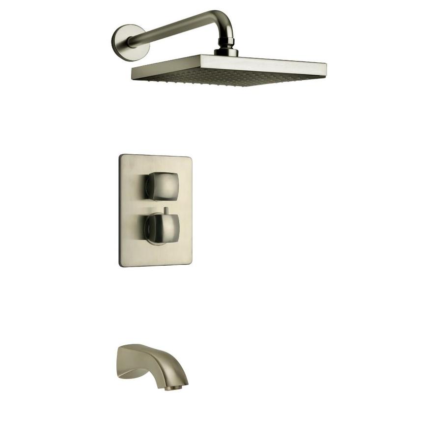 Latoscana Lady Brushed Nickel 2 Handle Bathtub And Shower Faucet With Valve In The Shower Faucets Department At Lowes Com
