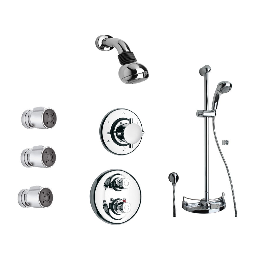Latoscana Water Harmony Chrome 3 Handle Commercial Shower Faucet Latoscana Water Harmony Chrome 3 Handle Commercial Shower Faucet With Valve