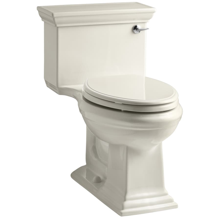KOHLER 3813-RA-47 Memoirs Almond 1.28-GPF (4.85-LPF) 12-in Rough-In WaterSense Elongated 1-Piece Comfort Height Toilet