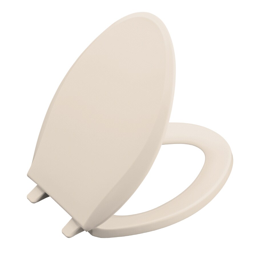 KOHLER Cachet Innocent Blush Plastic Elongated Toilet Seat in the