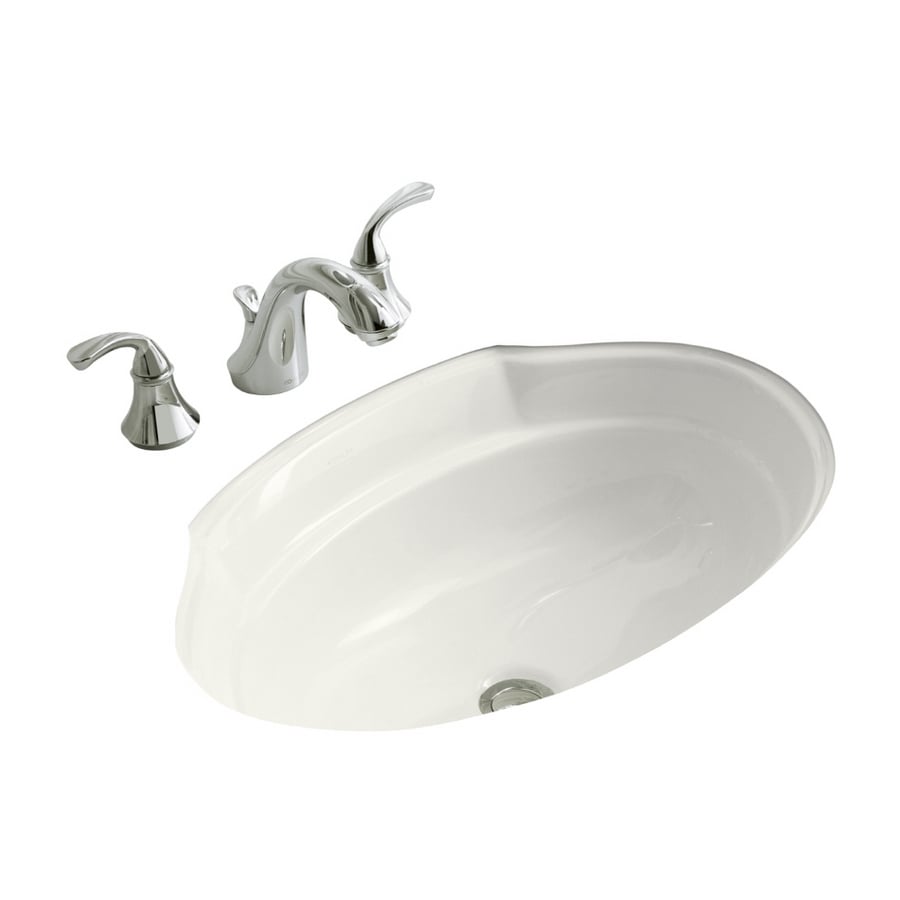 KOHLER Leighton White Undermount Bath Sink in the Bathroom Sinks