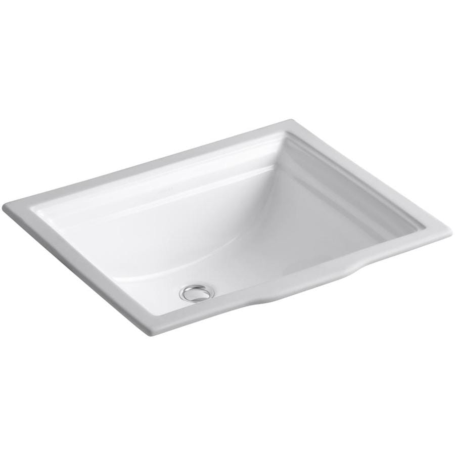 KOHLER Memoirs White Undermount Rectangular Bathroom Sink ...