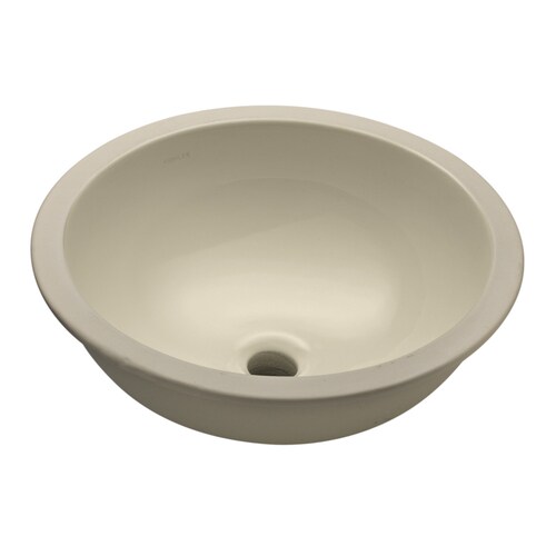 KOHLER Camber Almond Undermount Round Bathroom Sink at
