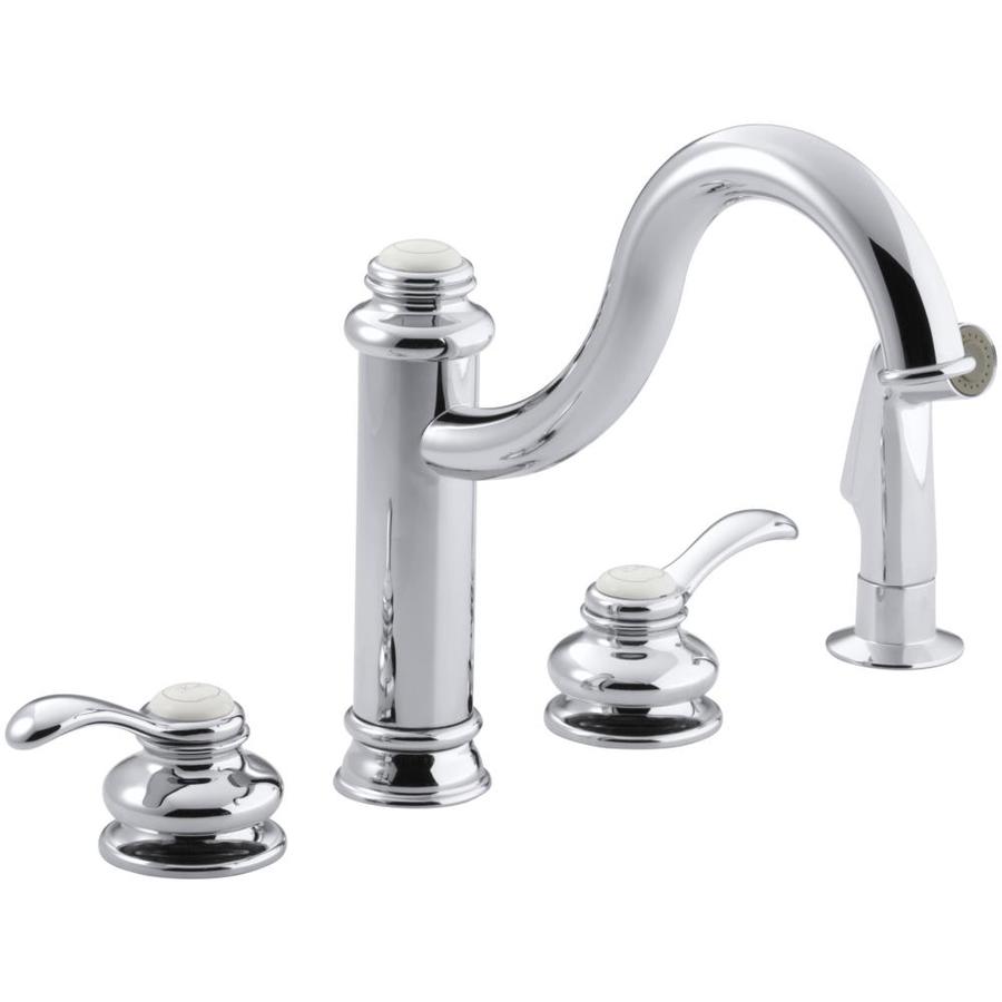 KOHLER Fairfax Polished Chrome 2-Handle High-Arc Kitchen ...