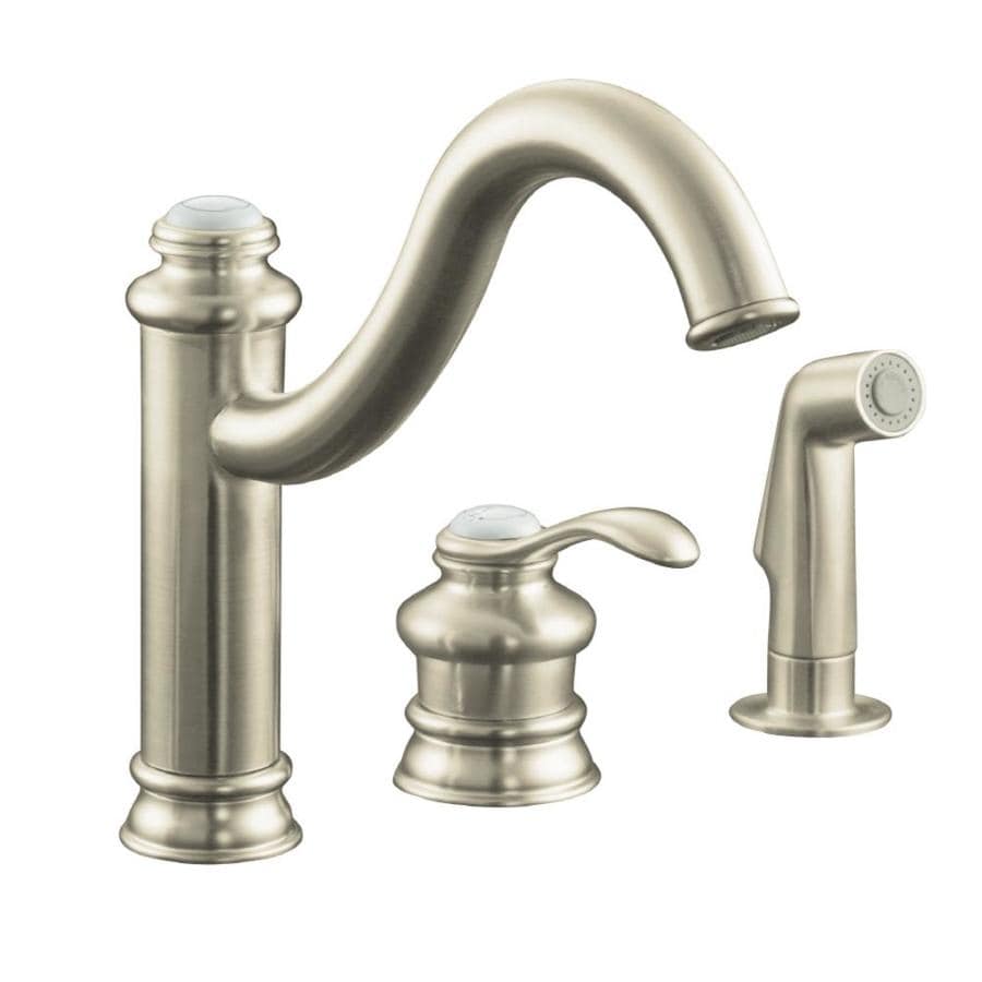 KOHLER Fairfax Vibrant Brushed Nickel 1-Handle High-Arc ...