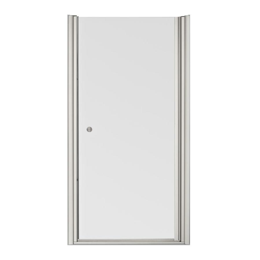 KOHLER Fluence 65.5-in H x 37.5-in to 39-in W Frameless Pivot Matte Nickel Shower Door