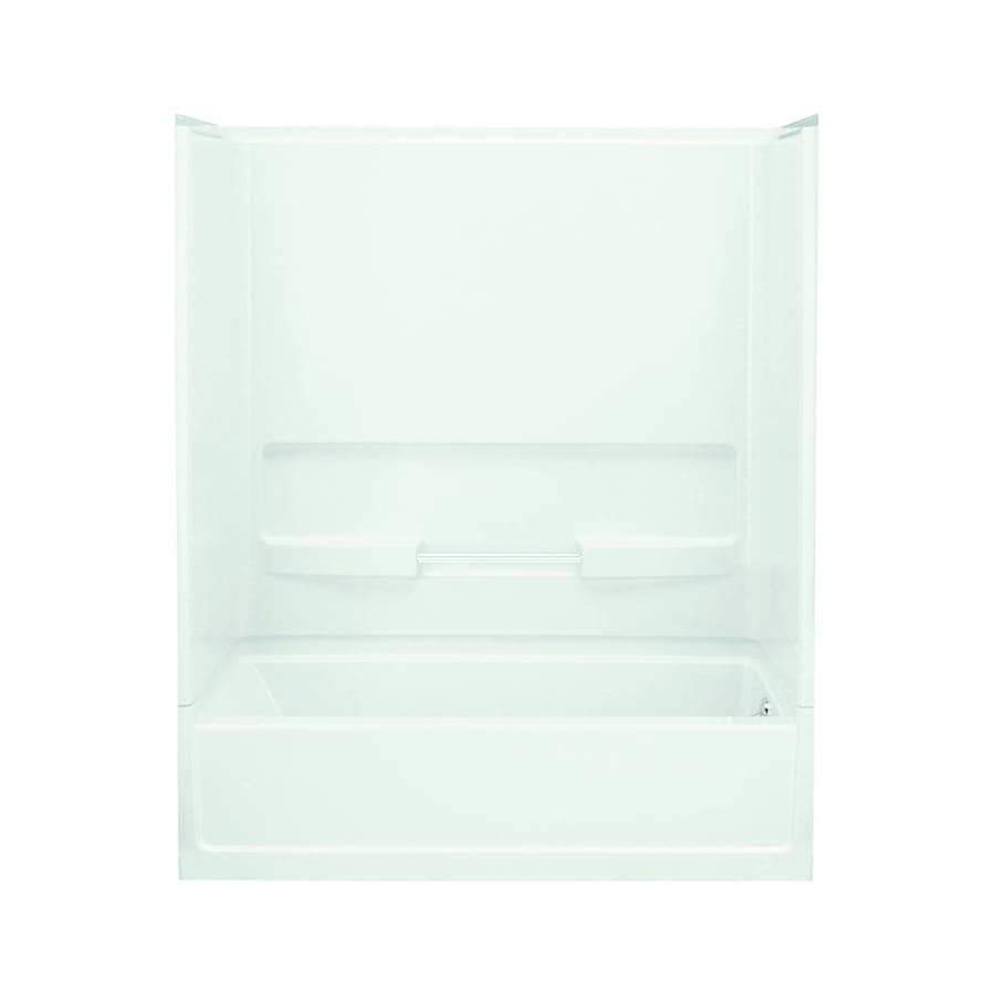 Sterling 61030126-0 Advantage White Fiberglass and Plastic Composite Rectangular Skirted Bathtub with Right-Hand Drain (Common: 30-in x 60-in; Actual: 72-in x 30.5-in x 60.25-in)