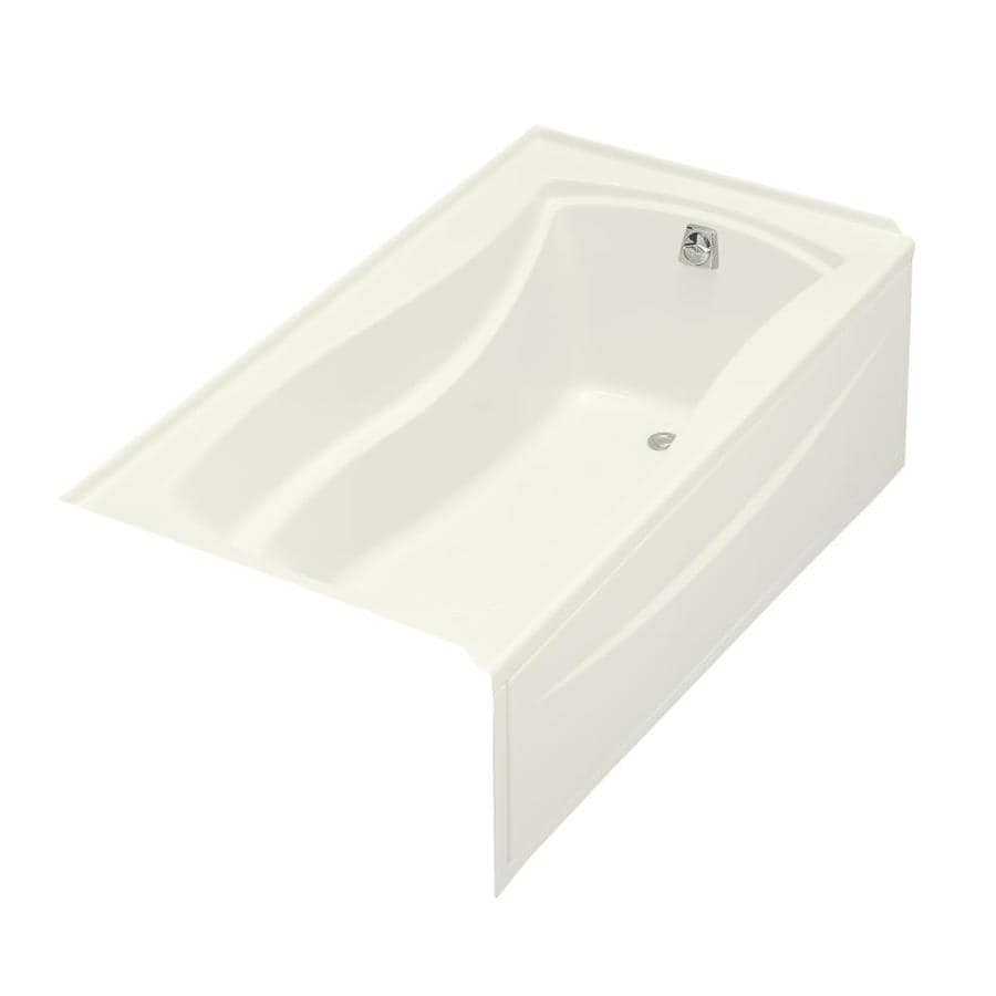 KOHLER Mariposa 66in Biscuit Acrylic Hourglass In Rectangle RightHand