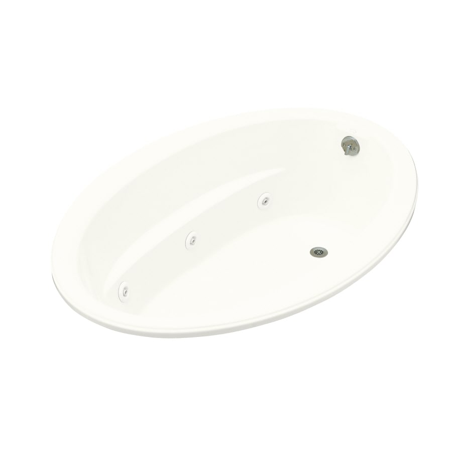 KOHLER Sunward White Acrylic Oval Whirlpool Tub at