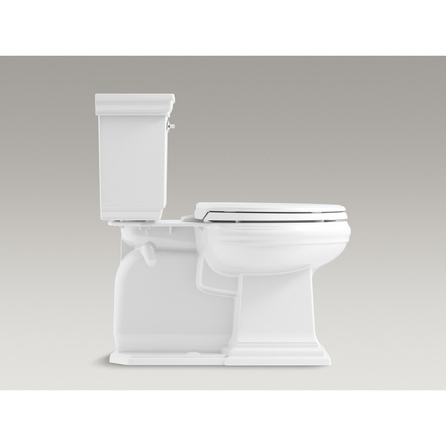 KOHLER Bancroft Plastic White Toilet Seat at