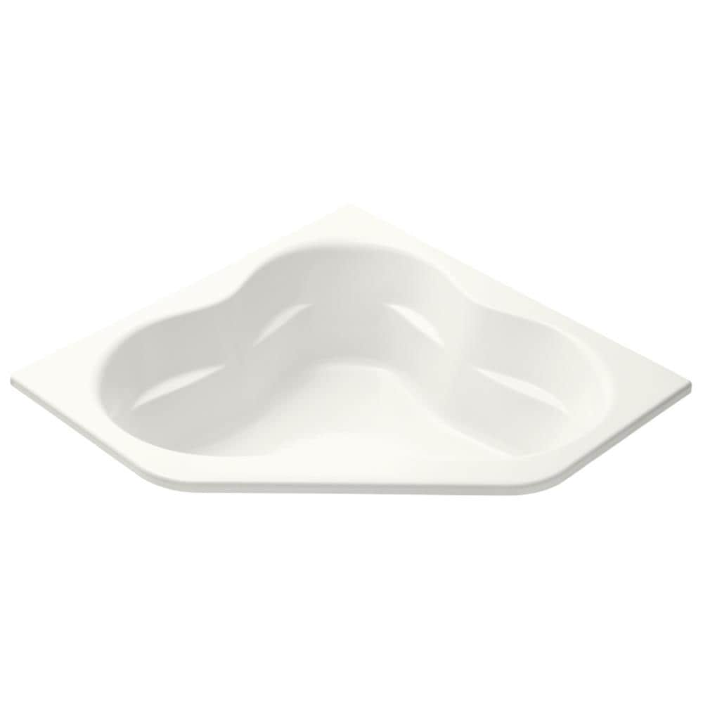 KOHLER Tercet 60-in W x 60-in L White Acrylic Corner Front Center Drain