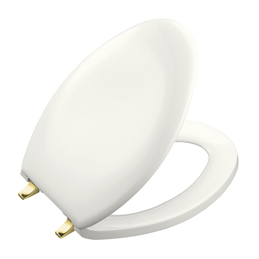 KOHLER Elongated White Bancroft Toilet Seat in the Toilet Seats