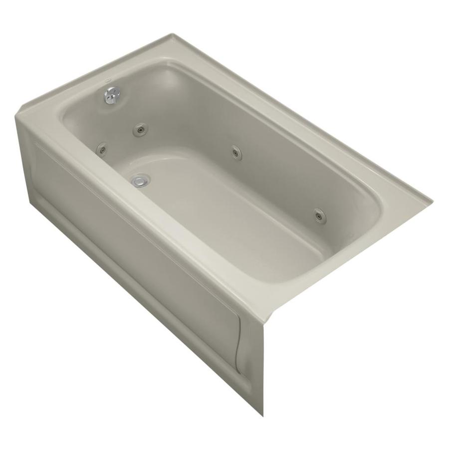 KOHLER Bancroft 60in Sandbar Acrylic Rectangular LeftHand Drain