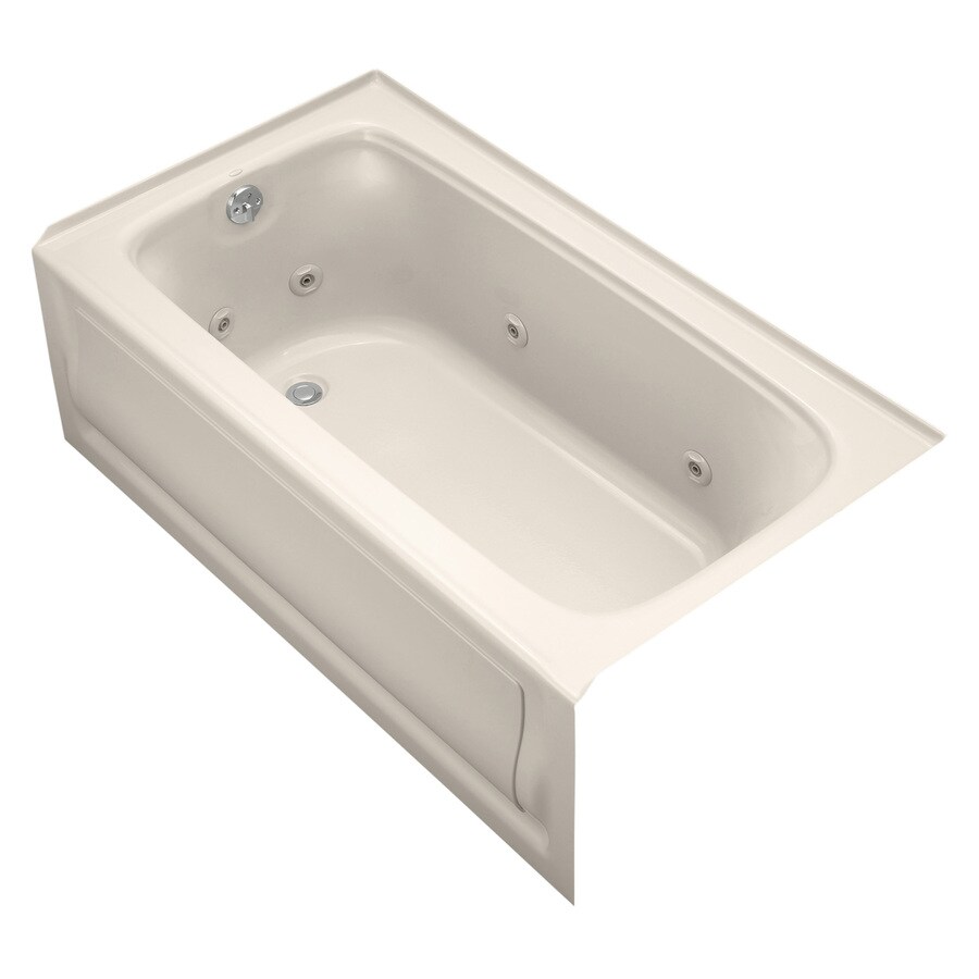 KOHLER 1151-HL-55 Bancroft Innocent Blush Acrylic Rectangular Whirlpool Tub (Common: 32-in x 60-in; Actual: 20-in x 32-in x 60-in)