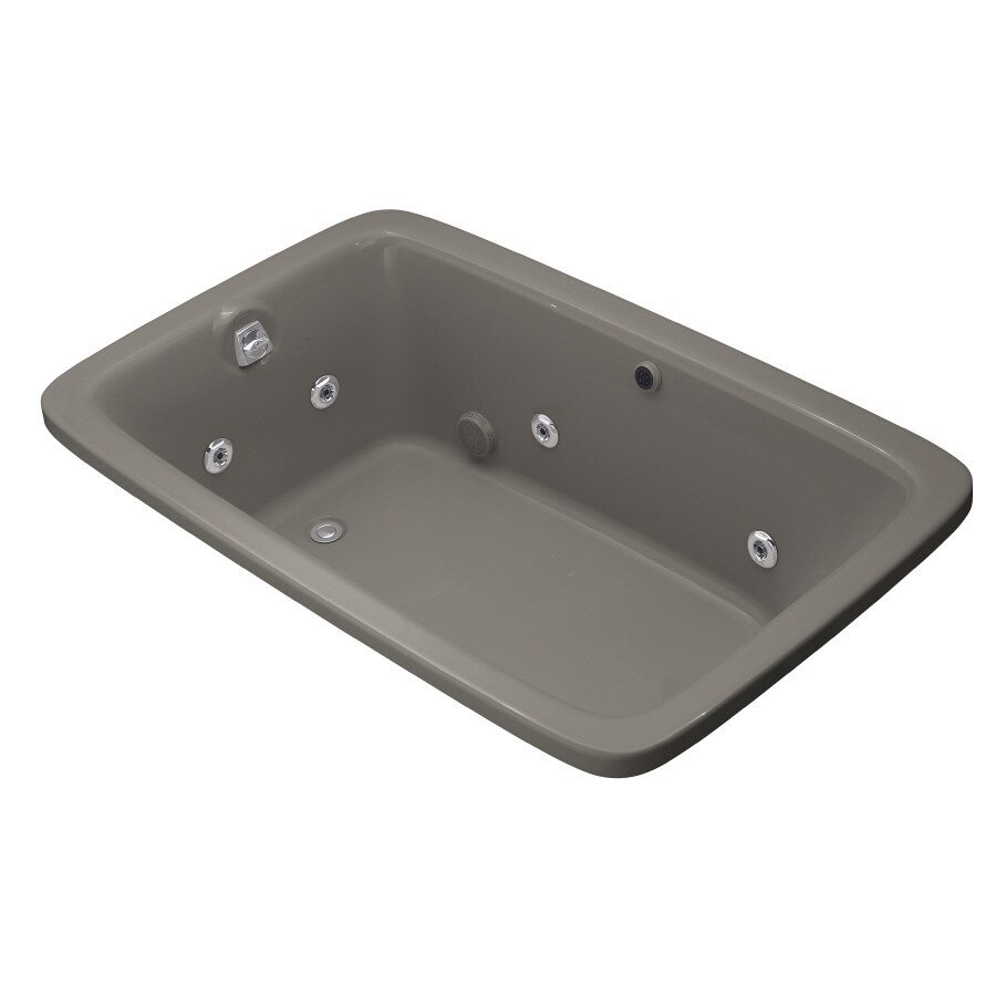KOHLER 1158-HJ-K4 Bancroft Cashmere Acrylic Rectangular Whirlpool Tub (Common: 42-in x 66-in; Actual: 22-in x 42-in x 66-in)