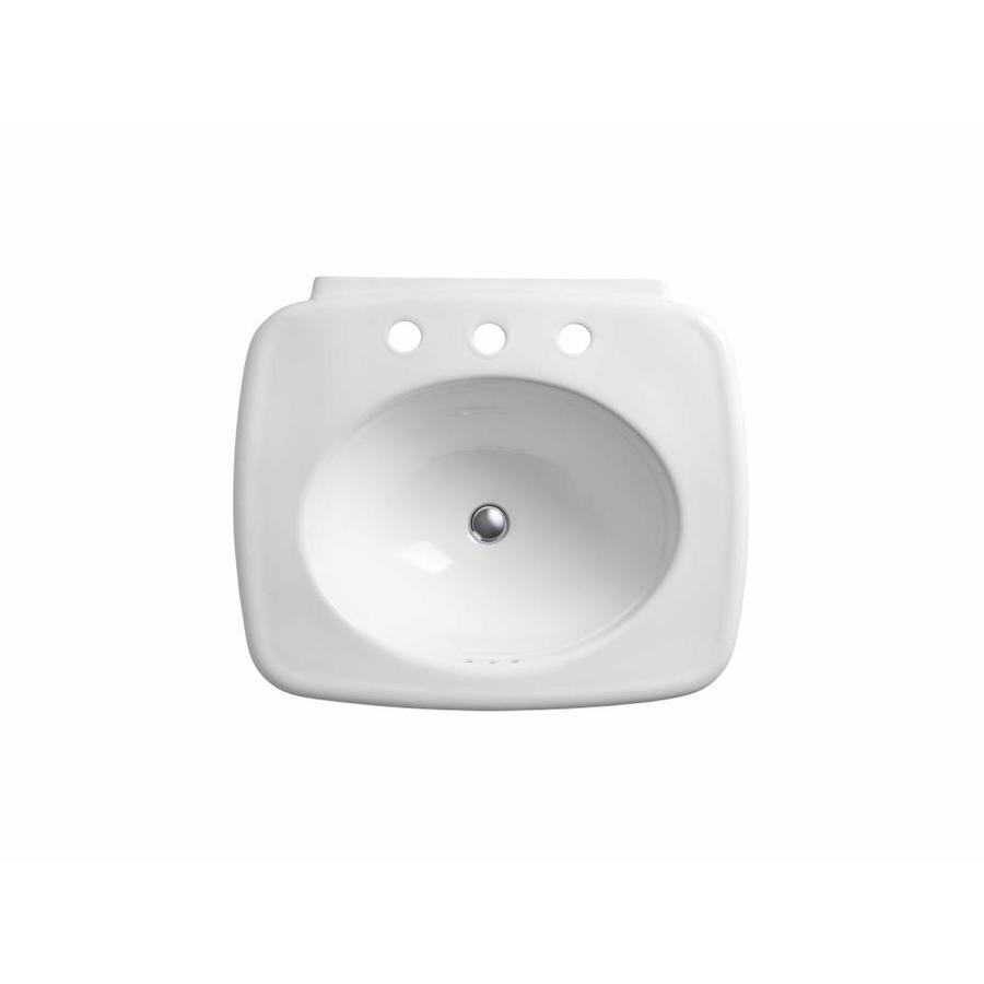 KOHLER Bancroft White DropIn Rectangular Bathroom Sink (24in x 21in) at