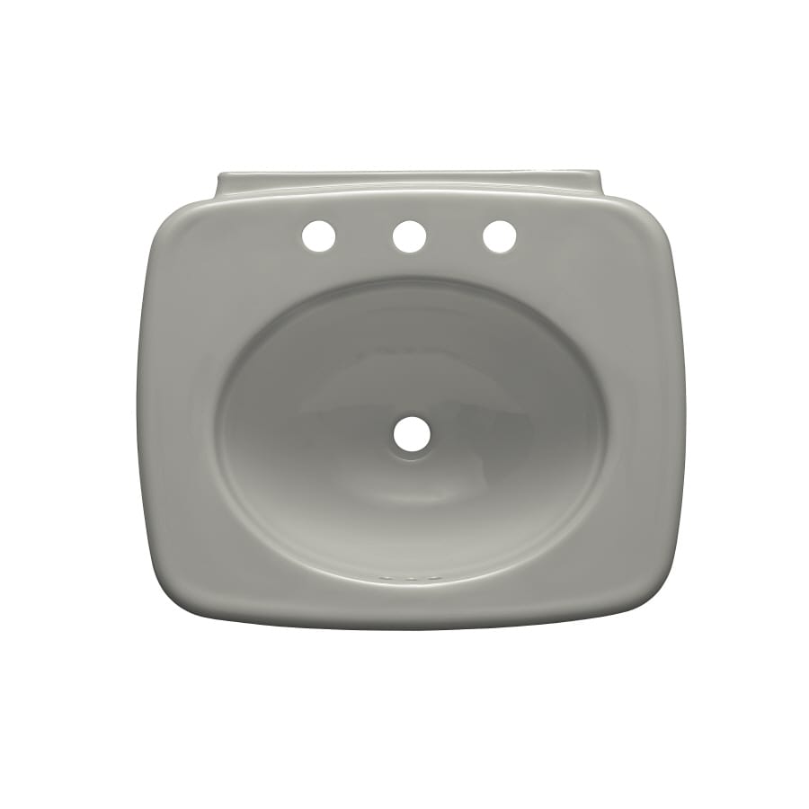 KOHLER Bancroft 24in L x 21in W Ice Grey Vitreous China Rectangular Pedestal Sink Top at