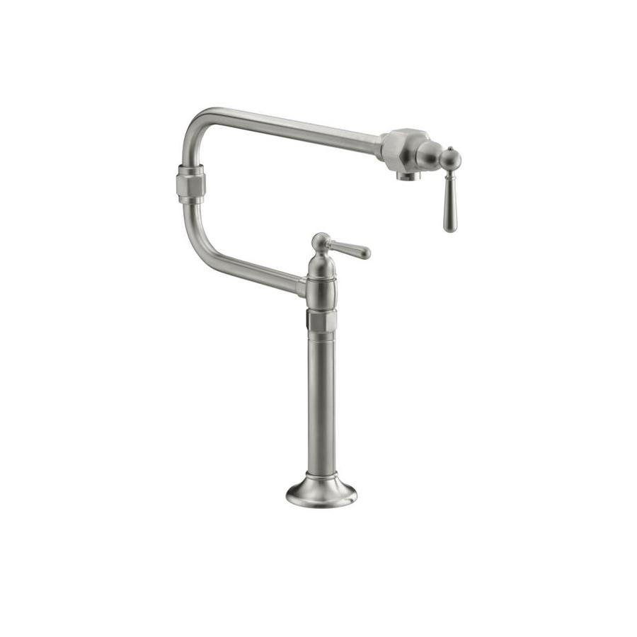 Kohler Hirise Brushed Stainless 1 Handle Deck Mount Pot Filler