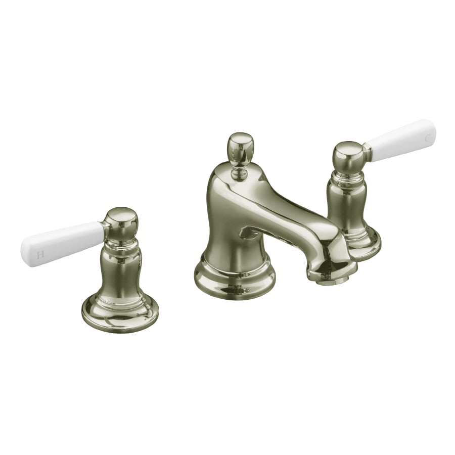 Kohler Bancroft Vibrant Polished Nickel Widespread 2 Handle Watersense Bathroom Sink Faucet With 0870