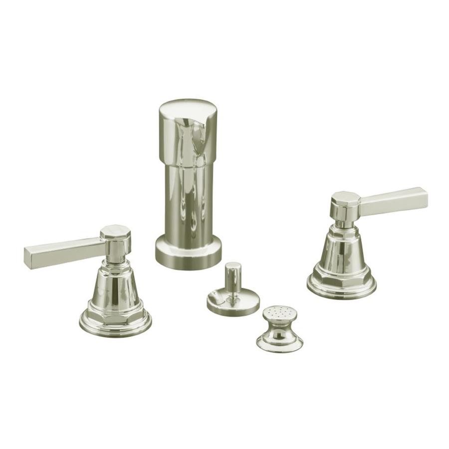 KOHLER Pinstripe Vibrant Polished Nickel Vertical Spray Bidet Faucet at