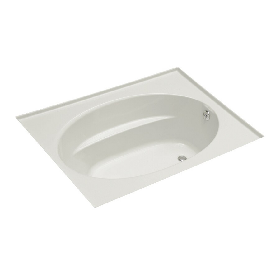 KOHLER 1115-F-95 72" x 42" Windward Ice Grey Oval-in-Rectangle Drop-In Tub