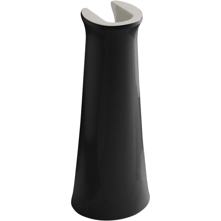 KOHLER Cimarron 28.125-in H Black Vitreous China Pedestal Sink Base at ...