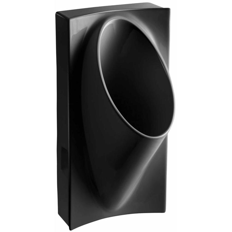 KOHLER 15in W x 29.625in H Black WallMounted Urinal at
