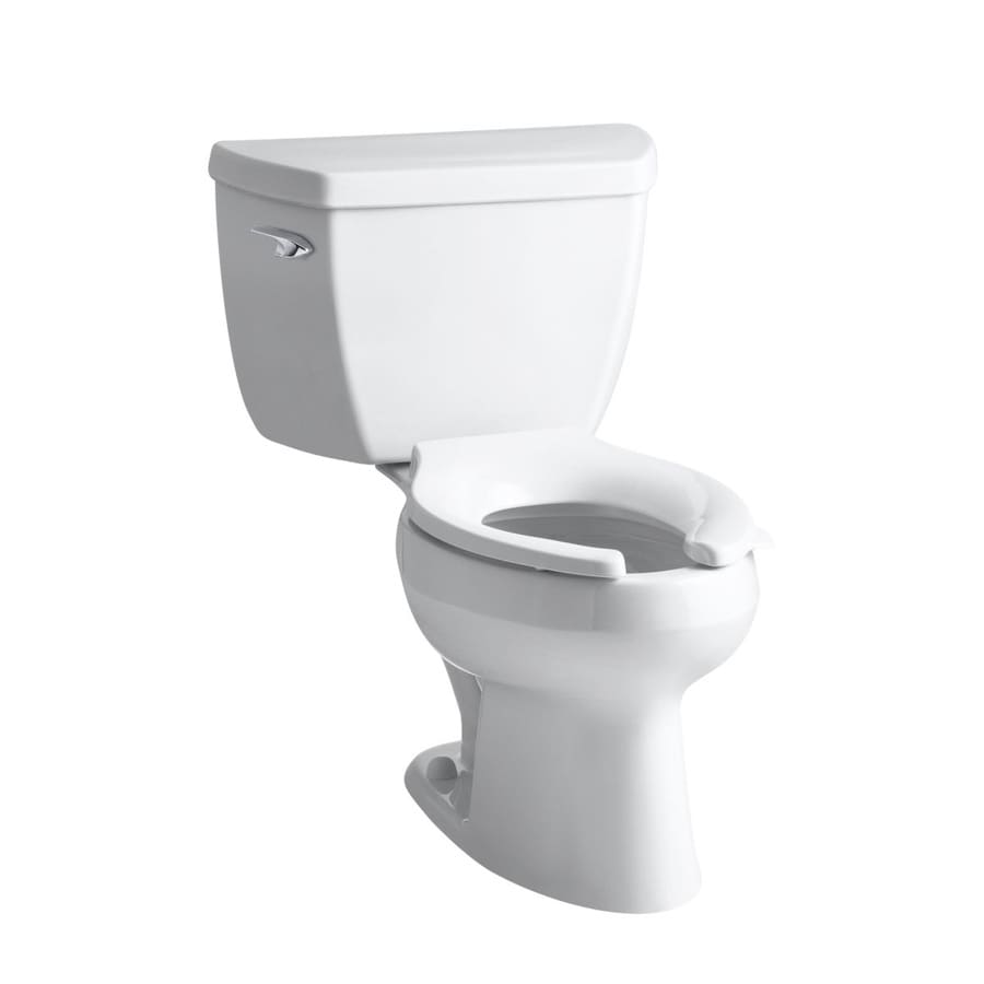 KOHLER 3531-T-0 White Rough-In WaterSense Elongated Pressure Assist Toilet