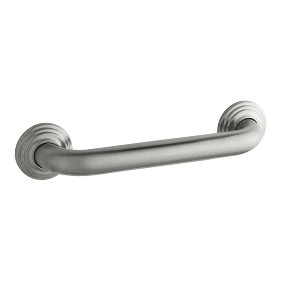 KOHLER 12in Brushed Stainless Wall Mount Grab Bar in the Grab Bars