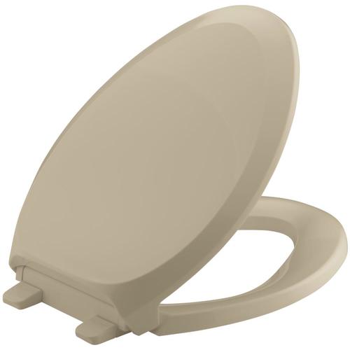 KOHLER Quiet Close Grip-Tight French Curve Plastic Elongated Slow-Close ...