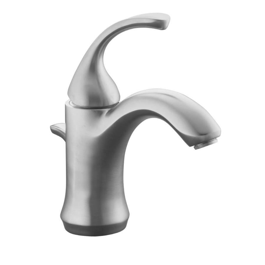 Shop KOHLER Forte Brushed Chrome 1-Handle Single Hole ...