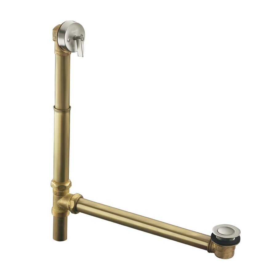 KOHLER 1.5-in Vibrant Brushed Nickel Triplever Drain with Brass Pipe