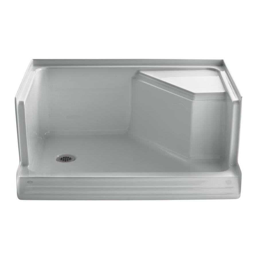 KOHLER Memoirs Ice Grey Acrylic Shower Base 36in W x 48in L with Left